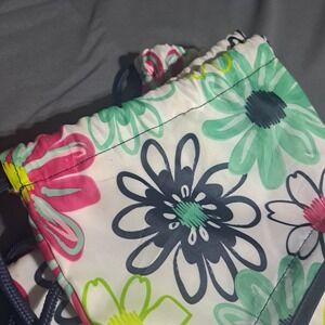 Thirty-One Cinch Sac‎ Drawstring Backpack Loopsy Daisy Zip Pocket